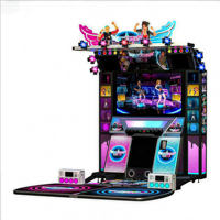 Machine de jeu d'arcade populaire à monnayeur, flipper, vidéo, danse et musique, en acier inoxydable, pour parcs d'attractions intérieurs