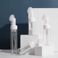 Nouvel Arrivage – Flacon Pompe Personnalisé pour Mousse Nettoyante Visage, Brosse en Silicone, Matériau PET, Capacités 100ml/150ml/200ml, Bouchon à Vis