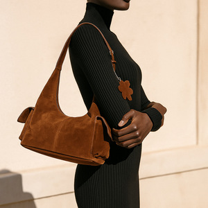 Bolso de Hombro de Mujer Estilo Vintage en Imitación de Gamuza, Bolso de Mano Casual de Viaje de Gran Capacidad, Personalizado y de Lujo - Product Image 6