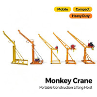 Mini grue de levage portable robuste 220V 660 LBS 1100LBS 360 °   Petit treuil de levage rotatif pour ferme et entrepôt