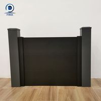 Clôture de jardin extérieure en alliage d'aluminium moderne, robuste, anti-corrosion, à panneaux solides et lignes épurées, pour une intimité optimale