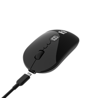 Grosir Mouse komputer portabel 2.4G & BT nirkabel untuk Laptop dengan tingkat baterai terlihat