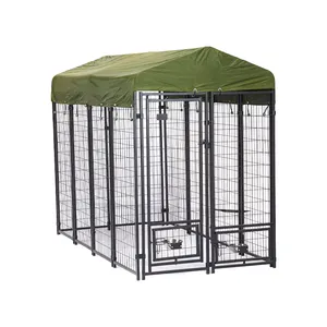 Produttori all'ingrosso tubo diretto recinzione per cani di piccola e media taglia recinzione per cani teddy golden retriever cage fence