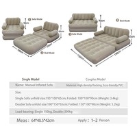 Vente en gros OEM ODM nouvelle mode Canapé inclinable pliable gonflable flottant Chaise longue pour chambre à coucher Salon Piscine extérieure