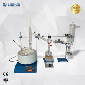 Equipo de laboratorio de <span class=keywords><strong>vidrio</strong></span> Lanphan Kit de sistema de destilación al vacío 2L 5L 10L 20L Destilación de ruta corta - Product Image 3