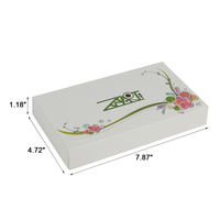 Boîte cadeau en papier avec couvercle et base à imprimé floral personnalisé, avec séparateur de compartiments, boîte en carton multi-grilles pour l'emballage de chocolats et de bonbons