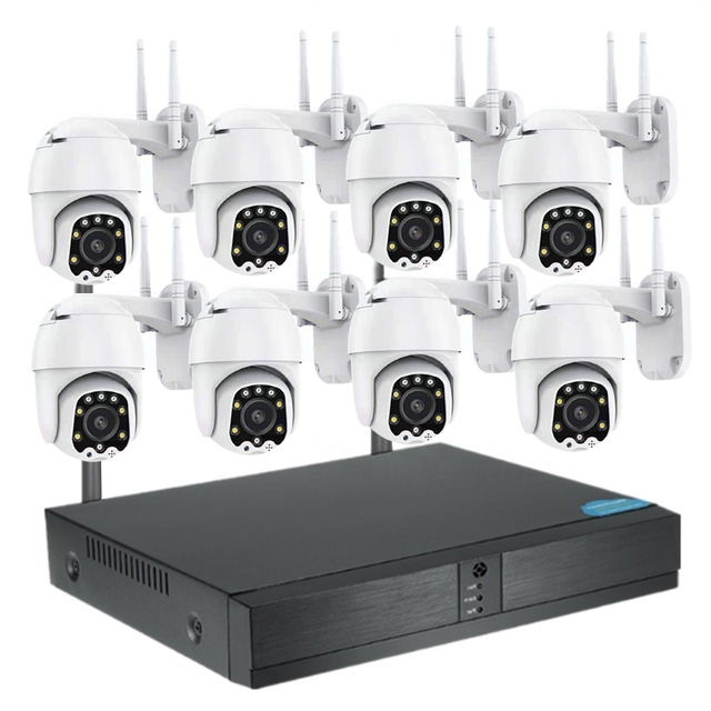 Cameras De Seguridad 8 Ch WIFI Nvr CCTV Camera System Wiht Audio and Video Recorder for Home Safe