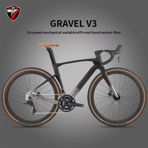 NUEVA <span class=keywords><strong>Bicicleta</strong></span> de Carreras Gravel-v3 2026 de 24 Velocidades, Fibra de Carbono, con Frenos de Disco y Cableado Interno Completo - Product Image 3