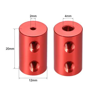 Precision CNC machining services Custom Aluminum Alloy Shaft Coupler Connector Rigid Coupling with 2mm to 4mm Bore L20-D12