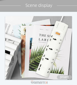 New Arrivals PRIMA Surge & Overload Dual Protector Power Strip Multiple <b>Extension</b> <b>Socket</b> with 4 USB Fast Charge - Product Image 5