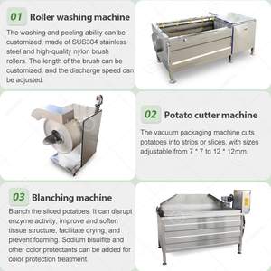 Máquina de Producción de Papas Fritas a Pequeña Escala, Semiautomática, para Fabricar Papas Fritas Francesas - Product Image 3