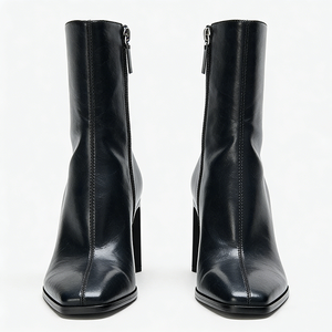 Petites bottines confortables à talon épais <span class=keywords><strong>pour</strong></span> femmes, style western, à bout carré, à enfiler - Product Image 6