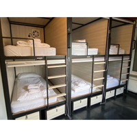 Lits superposés en bois pour auberges de jeunesse, mobilier compact pour auberges, hôtels, boîtes de couchage, capsules de sommeil, mobilier d'auberge