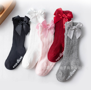 Stock Ready Ship Rodilla Alto Arco Antideslizante Dulce Princesa Bebé Niña <span class=keywords><strong>Calcetines</strong></span> Infantiles - Product Image 1