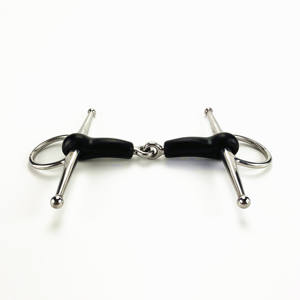 Broca de caballo de mejilla completa de acero inoxidable duradero con junta cubierta de goma flexible y boca de caballo - Product Image 1