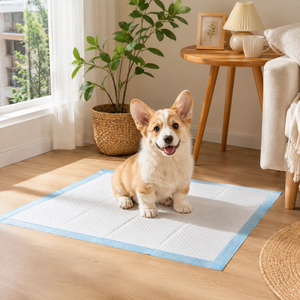 Tappetini Assorbenti Ecologici Blu per Cani e Gatti, Usa e Getta, Anti-Perdita, per Addestramento Cuccioli, Funzione Pulizia, OEM, Ingrosso Fabbrica - Product Image 2