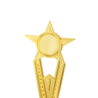 Nouveau trophée étoile en plastique de 30cm avec base vierge noire haute pour logo personnalisé et marques Design personnalisé sur les trophées étoiles