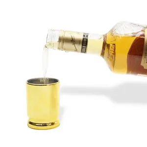Straight Shooter Cup Whiskey Wine Caliber Gourmet Bullet Wine Cup Golden Shot Cup Plastic Shot Glasses for Bar