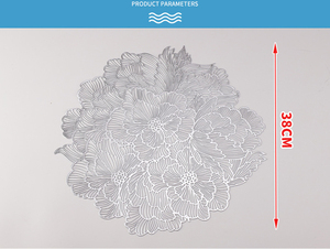 卸売カスタムプレースマットゴールドテーブルマットプレースマットダイニングテーブル用プレースマット<span class=keywords><strong>PVC</strong></span> - Product Image 5