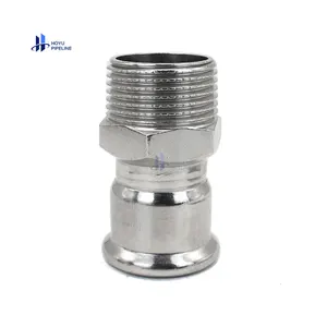 Stainless Steel 304 18mm 22mm 28mm Press Pipe Fitting Coupling Hot Sales Stainless Steel Press Fittings Slip Coupling