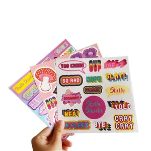 A4 Vinyl Sheet Custom Customized Design A4 A5 Die Cut Sticker Sheet Vinyl Label Characters Kiss Cut Sheets Cartoon Sticker