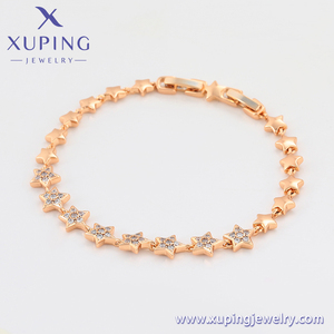 A00757791 Joyería Xuping, Diseño de Lujo Ligero, Conjunto de Estrellas con Diamantes, Oro de 18K, Pulsera Versátil Dulce y Encantadora - Product Image 2