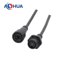 Barre lumineuse DC Power Output Étanche LED Fil Harnais Moulé 4 Broches Mâle Femelle Prise Électrique M16 Moulé 20/22/24 AWG Câble