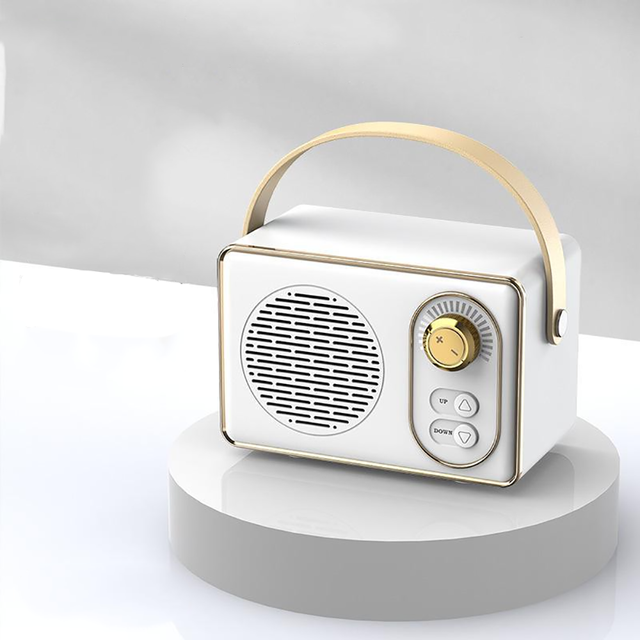 Mini Hot Fashion Retro Portable for Speaker with TF FM USB & AUX RGB LED Lighting for Outdoor & Indoor Use