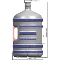 Bouteille d'eau en plastique de 5 gallons avec poignée, 18,9 litres, PET, totalement sans BPA, réutilisable, haute qualité