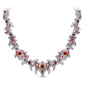 Spike Red Eye Parasite Necklace Zinc Alloy Claw Setting Party Men's Fashion Power Necklace Geometric Animal Design - Product Image 1