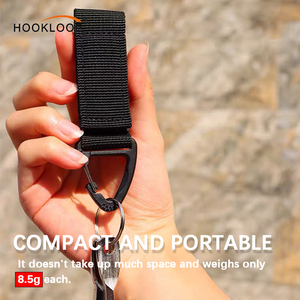 Tùy chỉnh Nylon móc và vòng lặp khóa vành đai đa chức năng Nylon tam giác Carabiner Móc Chìa Khóa Móc chìa khóa chủ Carabiner - Product Image 2