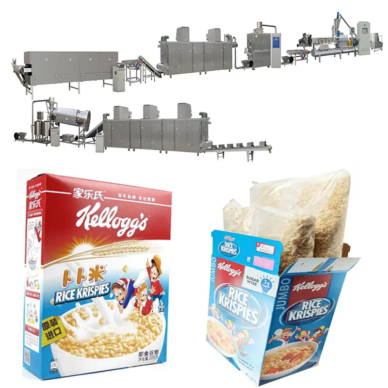 gefrorene Maisflocken-Verarbeitungslinie Extruder für Frühstück-Bereikücher