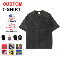 T-shirts pour hommes en coton 100% tissé, lourds, amples, écologiques, avec un délavage acide personnalisé et un effet vintage - Votre propre marque de haute qualité