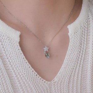 Accessoires en perles DIY de la marque WENCHI, pendentif en argent S925, perles de 8 à 10 mm, modèle 10152, collier simple, support de collier, diamant taille princesse vide - Product Image 2