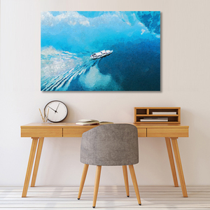 Bateau sur le lac <span class=keywords><strong>peinture</strong></span> à l'huile Décorative Toile Art Mural <span class=keywords><strong>Peinture</strong></span> murale d'art - Product Image 3