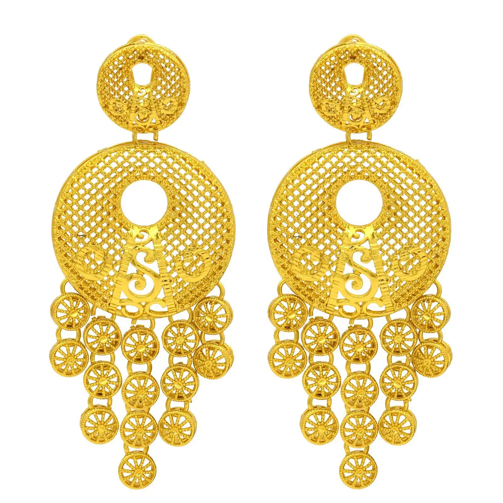 Versand agent Yiwu Schmuck Einkäufer afrikanischen Gold Ohrring kein verblassen goldenen Ohrring Schmuck