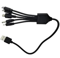 Kabel Pengisian Daya USB 5-in-1 YANGTSE |   Mikro/Mini DC2.0/3.5 |   32cm 24AWG Tembaga Murni |   Pengisian Daya Cepat untuk Perangkat LED Mini |   OEM