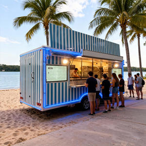 Remolque <span class=keywords><strong>de</strong></span> Comida Personalizado Único, Totalmente Equipado, para Tacos, Barbacoa, Papas Fritas, Shawarma, Camión <span class=keywords><strong>de</strong></span> Comida Callejera con Congelador - Product Image 4