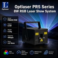 Système d'éclairage laser DJ contrôlé 8W RGB Full Color ILDA DMX512 FB4 pour les applications scéniques et paysagères