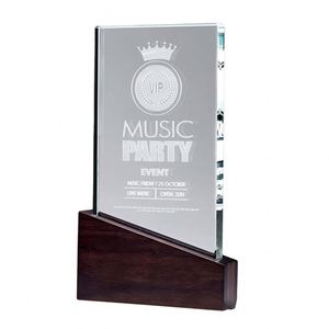 New Crystal Trophy Creative Company Annual Meeting Souvenir Solid Wood Medal Crystal Award Awards Color Printed Crystal Trophy - Product Image 1