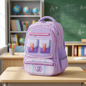 Mochila Escolar Impermeable Unisex con Correa de Hombro Suave, Diseño con Cierre, Porta Llaves Interior, Capacidad de 7-9 kg, Estilo Moderno para Niños - Product Image 3