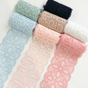 Ren Trims Chiều Rộng 6Cm Chất Lượng Tốt Đàn Hồi Căng Ren Nylon Spandex Ren Vải Đầy Màu Sắc Cho Đồ Lót Đồ Lót Ăn Mặc - Product Image 2