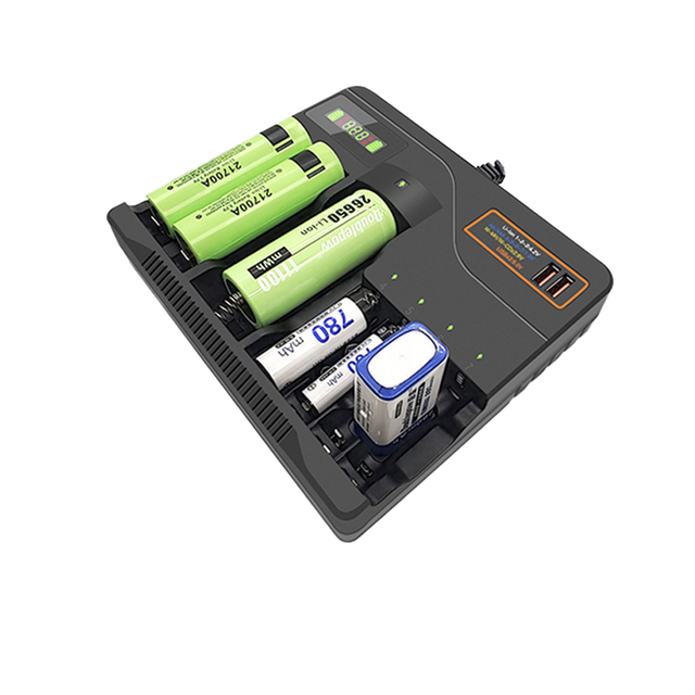 US & EU Plug Smart 3.7V Lithium Battery Charger 26650 & 18650 9V 1.5V 1.2V Nimh AA AAA Rechargeable Battery for Smart Watches