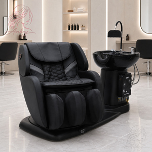 Fauteuil de lavage électrique réglable à <span class=keywords><strong>prix</strong></span> d'usine pour salon de coiffure et spa, avec bac en céramique inclinable pour barbier - Product Image 2