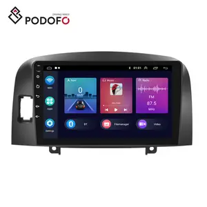 Podofo 2Din 9 ''אנדרואיד 1 + 16G/2 + 32G רכב רדיו Carplay אנדרואיד אוטומטי GPS RDS HIFI עם AHD מצלמה עבור יונדאי NF 2005-2006