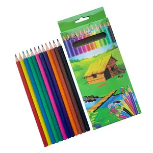 Фабричная поставка 7 дюймов набор Безлесные цветные карандаши для рисования раскраска