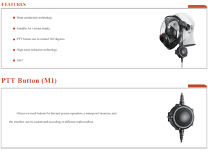 Unit Komunikasi Tulang Penuh Kustom Pabrikan, Headphone Teknologi Konduksi Tulang Efisiensi Tinggi, Penggunaan Masker Pelindung Api - Product Image 5