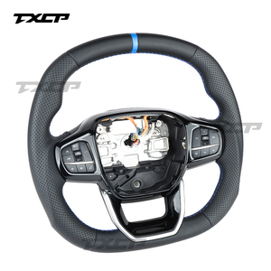 Convient pour <span class=keywords><strong>Ford</strong></span> Transit C-MAX Kuga St V348 Tourneo Mk8 2018 2019 2023 <span class=keywords><strong>2021</strong></span> 2022 Volant en cuir - Product Image 5