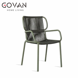 Modern Design Hotel Patio Outdoor <strong>Dining</strong> <strong>Chair</strong> for Garden Rope <strong>Weaving</strong> Garden Arm <strong>Chair</strong> <strong>Dining</strong> Outdoor <strong>Chair</strong> - Product Image 2