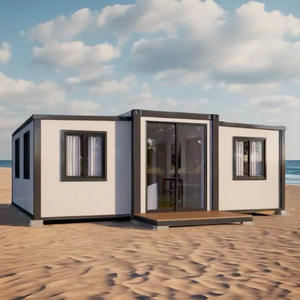 Maison préfabriquée mobile extensible pour 2 chambres à coucher Maison préfabriquée pour bureaux École Centre commercial Hôtel Utilisation en extérieur - Product Image 1